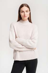 Merino/Cashmere Sweater Sandy Ecru