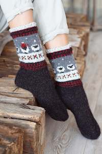 Knitted Wool Socks Winter Sheep