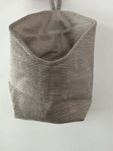 Homeware: Linen Storage Basket With  Hook