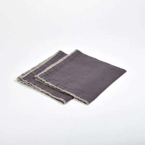 Homeware: Linen Napkins Set of 4 Dark Aubergine