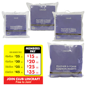 Living: Feather and Foam Cushion Inserts, White