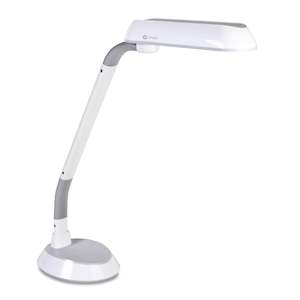 Living: Ottlite Lamp Refresh Flexarm Plus Table, White