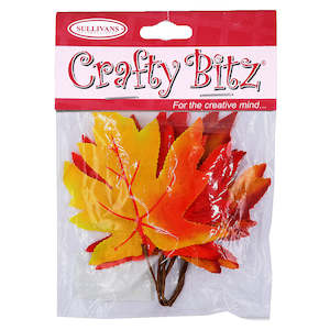Crafty Bitz Autumn Leaves, Large- 5pk