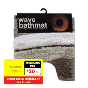 Bath Mats: Atmosphere Pedestal Mat, Wave Pebble- 46x50cm