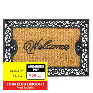 Bath Mats: Formr Coir Rubber Mat, Welcome- 60x90cm