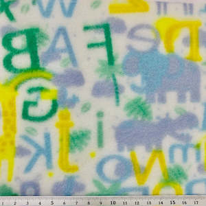 Fleece Fabrics: Printed Polar Fleece Fabric, Forrest Animals - 150cm Width