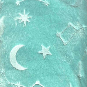 Fleece Fabrics: Coral Fleece Plain with Embossed Design Fabric, Seafoam- Width 155cm