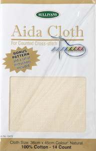 Aida Cloth: Aida Cloth 14 Count, Natural - 36 cm x 45 cm