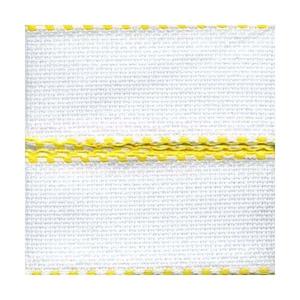 Aida Cloth: Sullivans Aida Band, White / Lemon- 50 mm