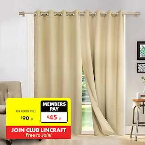 Curtains: Novus Eyelet Curtain with Magnetic Closures, 140x221cm