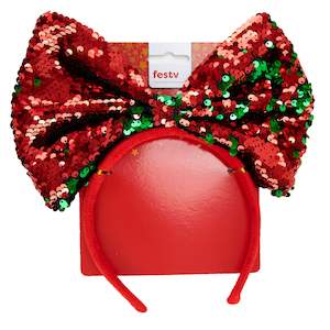 Christmas Headband, Bow- 20cm
