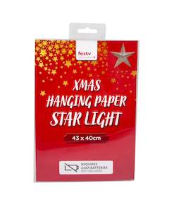Christmas Novelty: Christmas Hanging Christmas Paper Star Light- 43x40cm