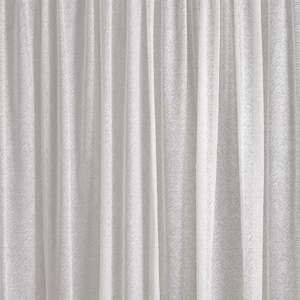 Curtains: Boucle Lace Curtain Fabric, White