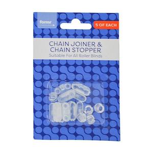 Curtain Accessories: Formr Chain Joiner and Chain Stopper- 5pk