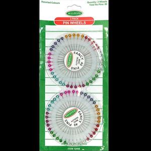 Sullivans Pearl Head Pins, 38mm Assorted Fluro- 2x40pcs