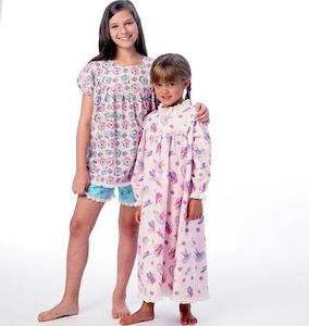 McCall's Pattern M6831 Children's/Girls' Tops, Gowns, Short and Pants