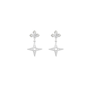 Star Stud Earrings | Platinum