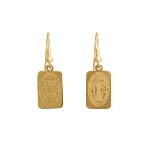 Saints: Saint Charm Earrings (Rectangle)