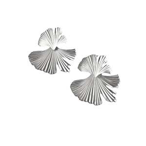 Leafy Embrace Earrings | Silver