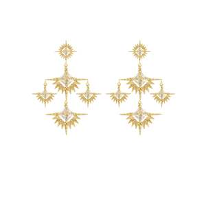 Wedding Edit: Solar Embrace Earrings| Gold & Pale Lemon
