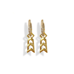 Formation Embellished Sleeper Earrings | Gold