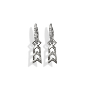 Formation Embellished Sleeper Earrings | Silver