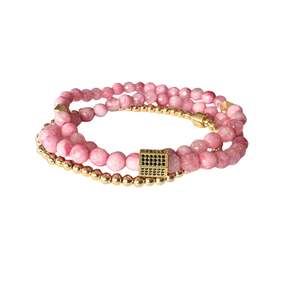 Beaded Bracelet Set  | Sorbet