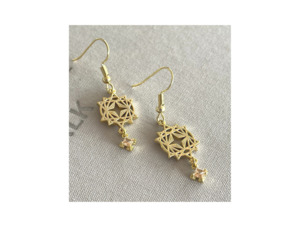 Starseed Collection: Starseed Mini Champagne Embellished Earrings | Gold