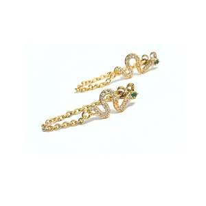 Embellished Snake Studs | Gold