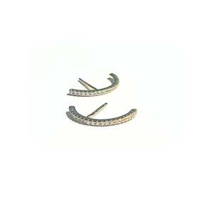 Courage And Grace: Crescent Stud| Gold