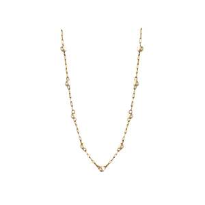 Necklaces: Petite Pearl Necklace | Gold