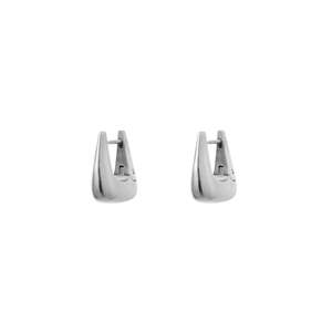 Earrings: Teardrop Hoops | Silver