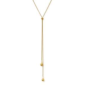 Necklaces: Adjustable Teardrop Necklace| Gold