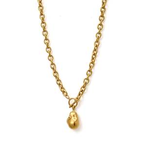Necklaces: Molten Fob Necklace| Gold