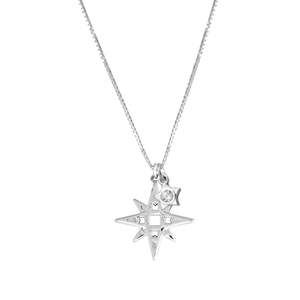 The Chaos Of Stars The Alignment Of Stars: LKD Signature Star Necklace with embellished Star| Silver
