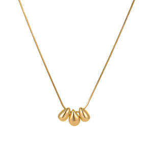 Necklaces: Droplet Necklace| Gold
