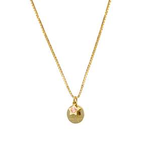 Latest Releases: Speak to me Necklace| Gold w Pink Gem