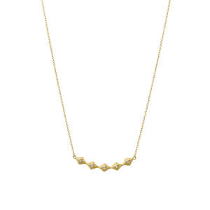 Necklaces: Sereno Arc Necklace | Gold