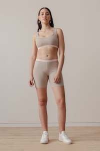 Loclaire: Scallop Bike Short - Nutmeg
