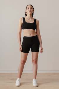 Loclaire: Scallop Bike Short - Black