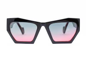 Age Eyewear: Magenta -  Black with Red Fade