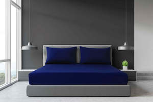 Bed Linen: Navy Blue Percale Sheet Sets