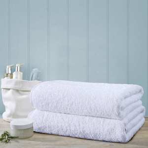 Towels: Eco White Bath Towels