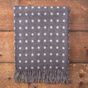 Products: FOXFORD Lambswool Throw SPOT CHARCOAL – Linen Boutique