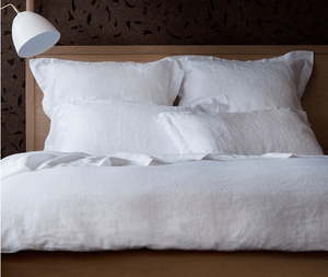 Products: VIDA LINEN Standard Pillowcase Pair White - Linen Boutique