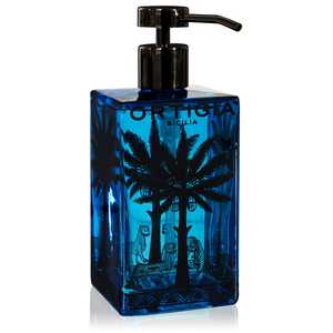 Ortigia Glass Bottle BLUE 475ml - Linen Boutique