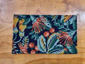 Coir Doormat Pohutukawa & Kowhai Tanya Wolfkamp