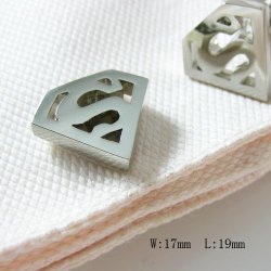 Silver superman cufflinks