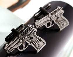all: Steam punk gun cufflinks