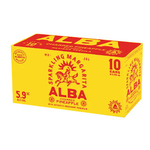 Products: Alba Sparkling Charred Pineapple 5.9% 250ml (10 Cans)